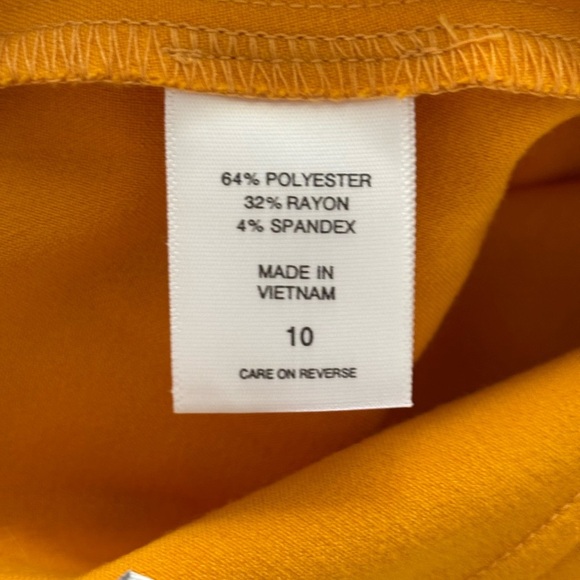 New York & Company Mustard Button-Accent Pencil Skirt - Picture 5 of 8